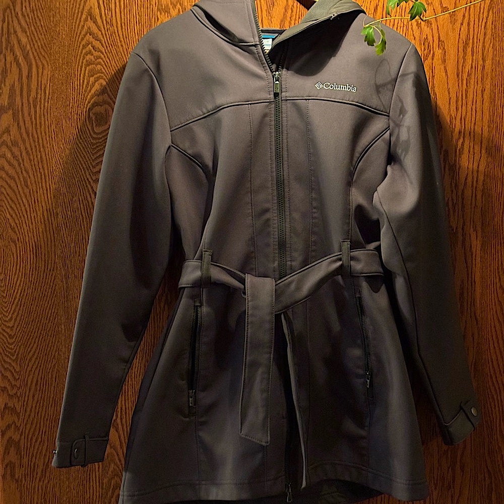 Women’s Columbia Hooded Coat with Tie Belt